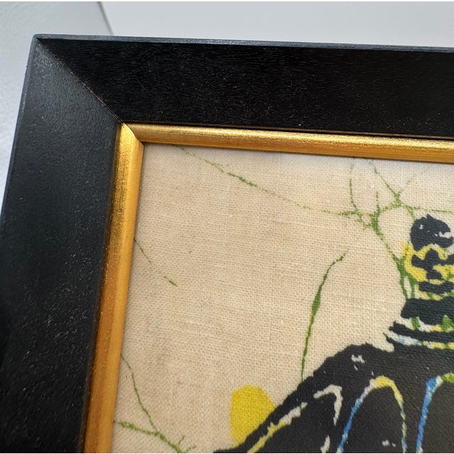 Vintage Chinese Framed Batik Fabric Art-Horse Carriage "The Inspection Tour" For Sale - Image 12 of 12