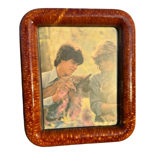 Vintage 80’s Porcelain Tortoise Picture Frame for 8”x10” For Sale