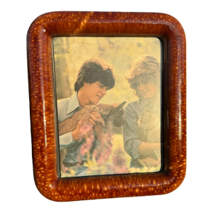 Vintage 80’s Porcelain Tortoise Picture Frame for 8”x10”