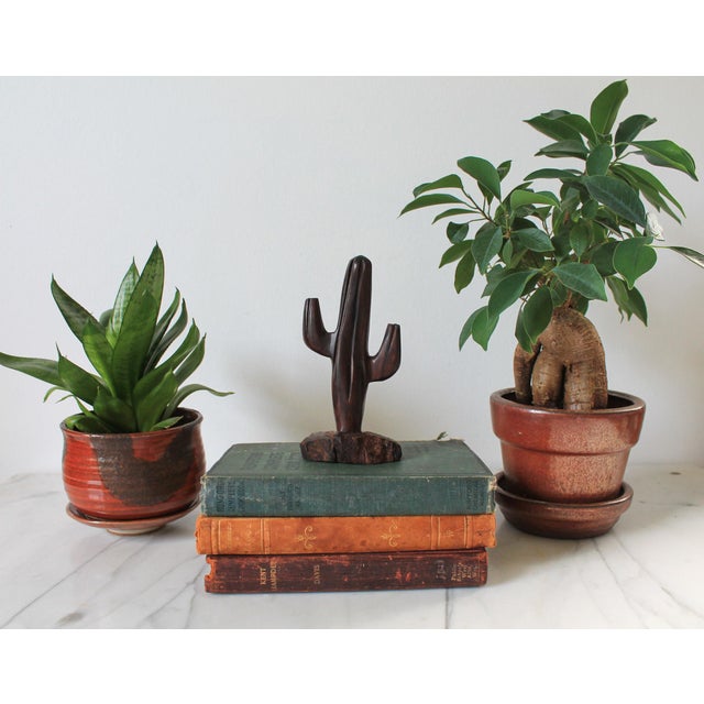 Vintage ironwood cactus sculpture. No makers mark. Minor age wear.