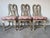 1970s Palm Beach Queen Anne–Style Carved Wood & Cane Dining Chairs — Set of 5 For Sale - Image 4 of 12