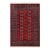 Rustic Bokhara Red Green Hand Knotted Rug For Sale