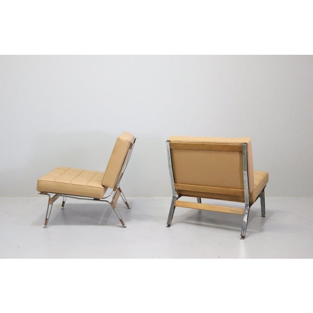 Metal Leather 856 Armchairs from Cassina, 1957, Set of 2 For Sale - Image 7 of 13