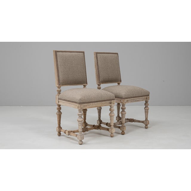 1900s French Louis XVI Upholstered Chairs - A Pair For Sale - Image 14 of 18