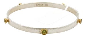 Gurhan Skittle Khaki Topaz Sterling & 24k Gold Overlay Bangle