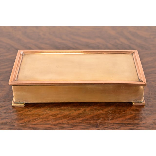 An exceptional antique Art Deco bronze desk box, jewelry box, cigar box, or humidor By Tiffany & Co. USA, Circa 1920s...