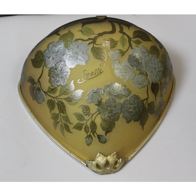 Wall Lights with Flower and Leaf Decoration by Gallé Tip, 1980s, Set of 2 For Sale - Image 11 of 13