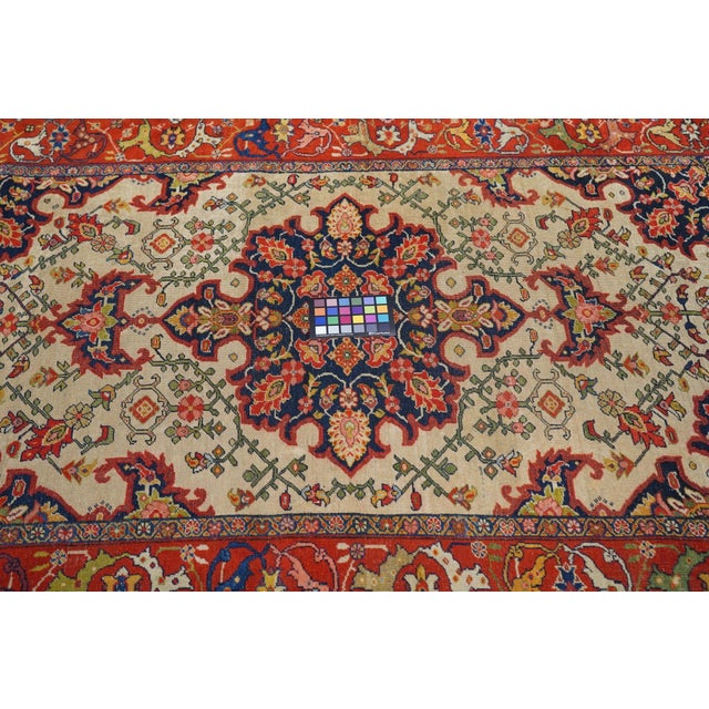 Late 19th Century Antique Sarouk Rug 4'6'' X 6'6'' For Sale - Image 4 of 6