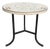1980's Postmodern Casa Bique Tessellated Fossil Stone & Brass Inlay Side Table, Attributed to Robert Marcius For Sale