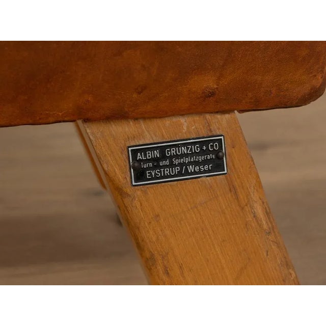 Vintage Leather Stool, 1960s For Sale - Image 6 of 9