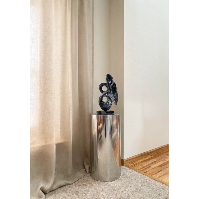 Contemporary Minimalist Carved Marble Sculpture For Sale - Image 3 of 9