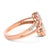 This lovely 14k rose gold plated sterling silver ring glitters with 1/2ct TDW of diamonds. A split ring band features...