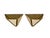 Pyramid Brass and Acrylic Geometric Wall Lights from Kullmann, 1970s, Set of 2 For Sale - Image 9 of 11