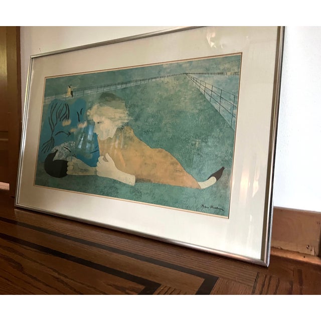 1970s Vintage 1970s Ben Shahn “Spring” Art Print in Silver Frame For Sale - Image 5 of 16