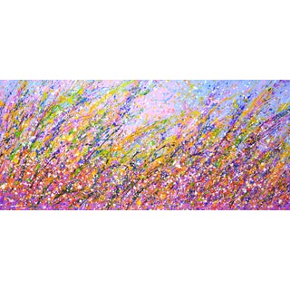 Pink Evening. Summer.Modern Original Painting For Sale