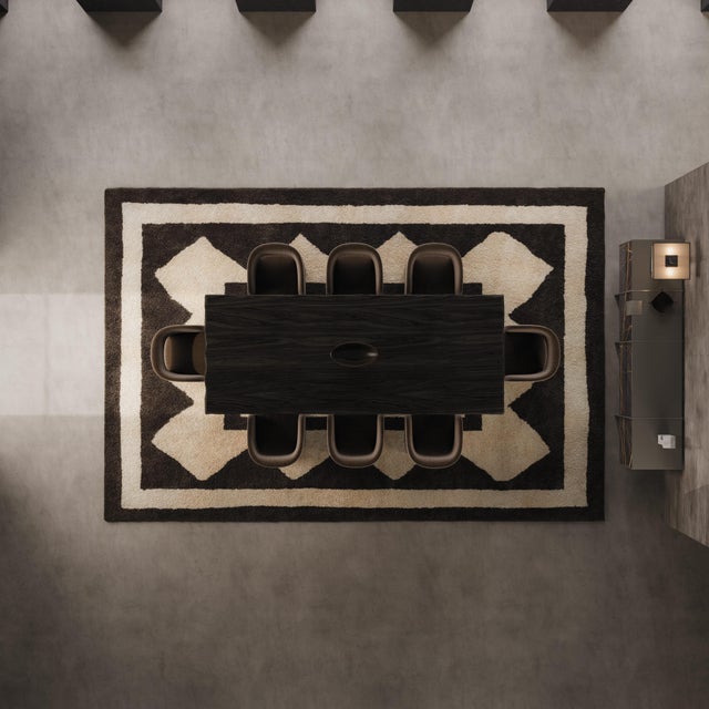 Contemporary Anthracite Dining Table by Porus Studio For Sale - Image 3 of 12