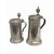 Set of Antique Circa 1800 German Inscribed Pewter Tankards Steins With Illustration and Inscriptions For Sale