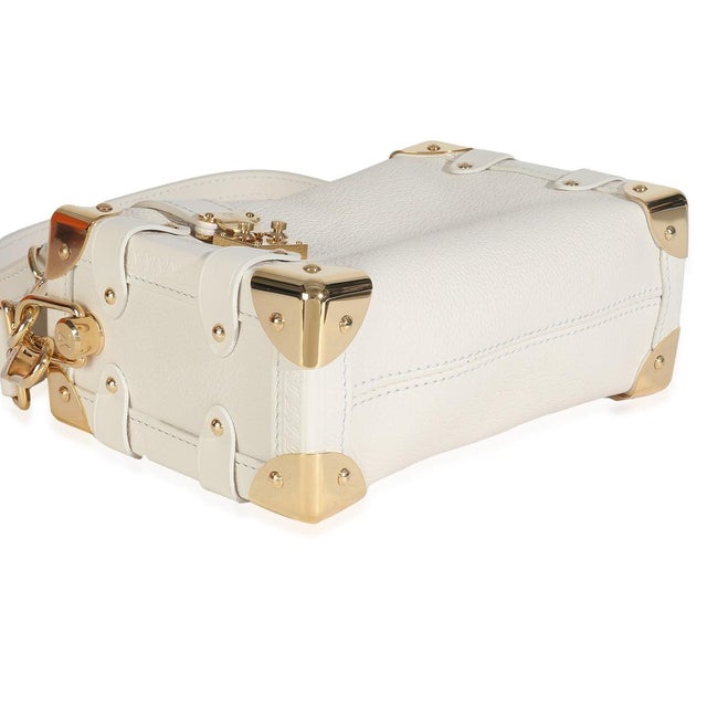 Chalk Grained Calfskin Side Trunk PM For Sale In New York - Image 6 of 9