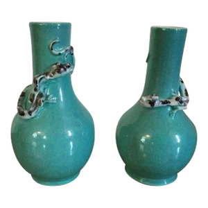 19th Century Chinese Monochrome Porcelain Vases - A Pair
