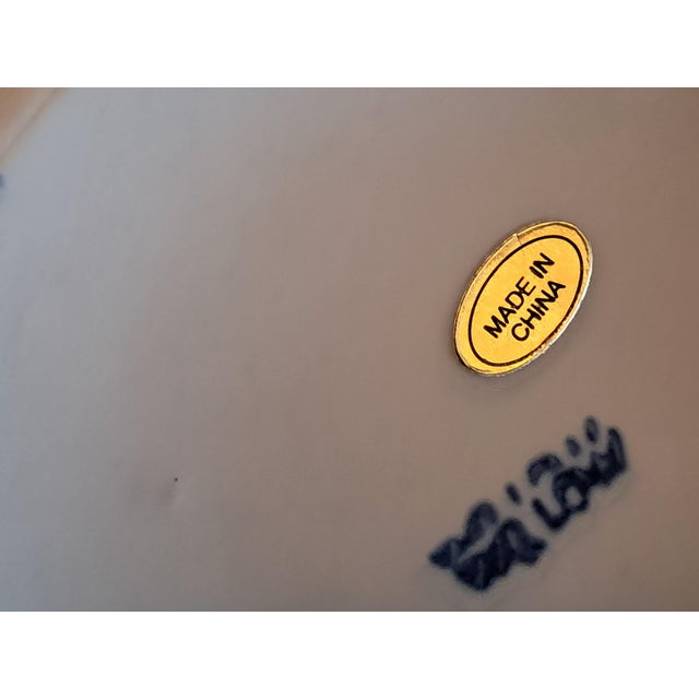 1970s Mid-Century Modern Hexagon Blue Willow Ginger Lidded Jar For Sale - Image 14 of 18