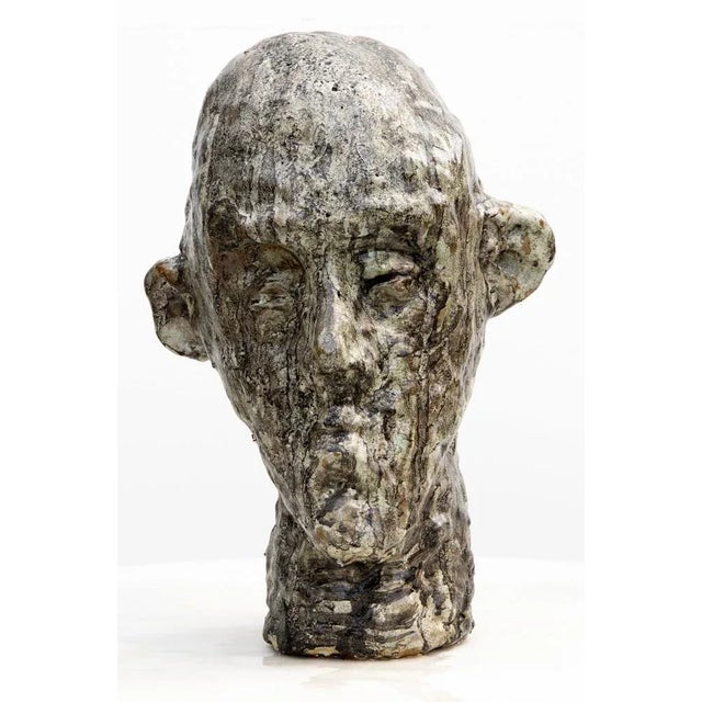 Aldonza, Head, 2019, Nephiline-Manganese Glazed Ceramic For Sale - Image 11 of 15