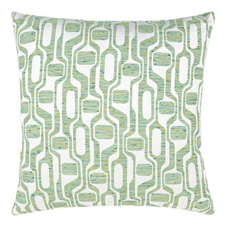 The House Of Scalamandré Telly Square Pillow In Leafgreen For Sale