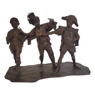 Francesco de Matteis, The Children's Concert, 19th Century, Patinated Bronze For Sale