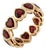 Dainty Heart Shape Garnet Full Eternity Ring | Janaury Birthstone Stacking Band Ring For Sale