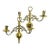 Vintage Brass Double-Arm Wall Candle Sconces – Pair For Sale