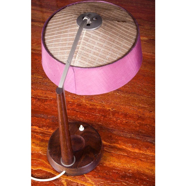Mid-Century Modern Danish Teak and Metal Table Lamp, 1950s For Sale - Image 3 of 11