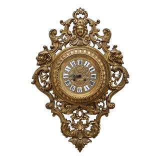 Baroque Style Wall Clock For Sale