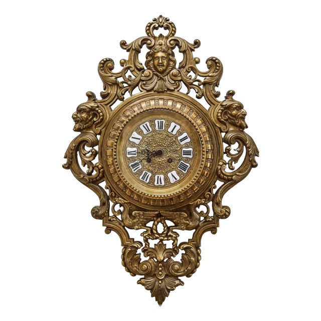 Baroque Style Wall Clock For Sale
