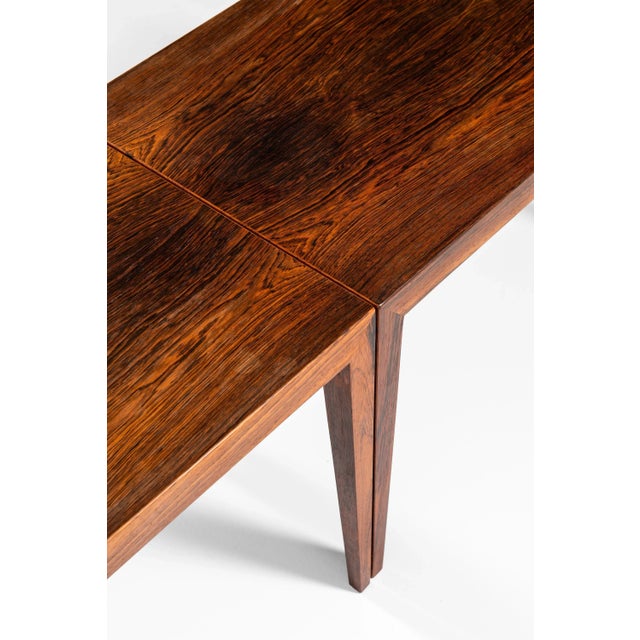 Rosewood Side Tables by Severin Hansen for Haslev Møbelsnedkeri, Denmark, 1950s, Set of 2 For Sale - Image 6 of 8