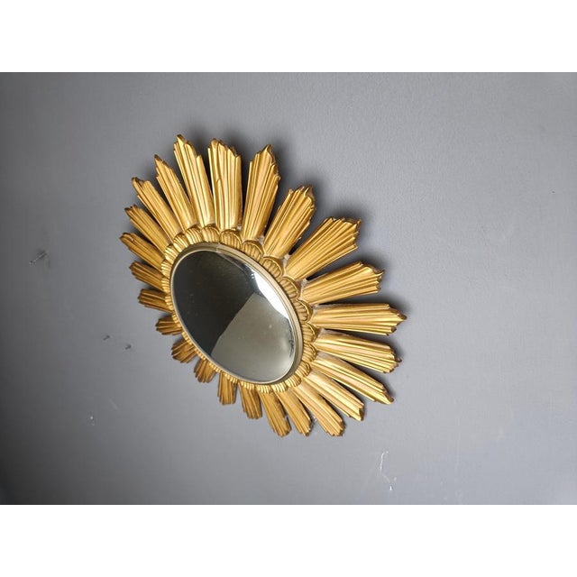 Vintage Resin Sunburst Mirror, 1960s For Sale - Image 4 of 12