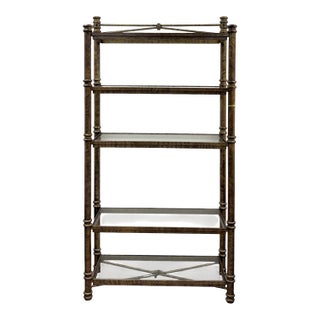 Aged Metal 5-Tier Etagere Display For Sale