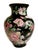 1960s Chinese Export Famille Noire Hand-Painted Floral Vase For Sale - Image 5 of 11