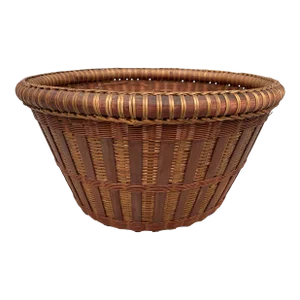 Vintage Handwoven Bamboo Wicker Basket