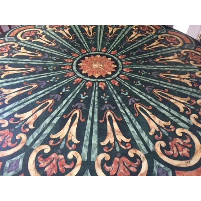 Wood Thomas Morgan 22k Carved Giltwood Center Table With Faux Painted Top For Sale - Image 7 of 13