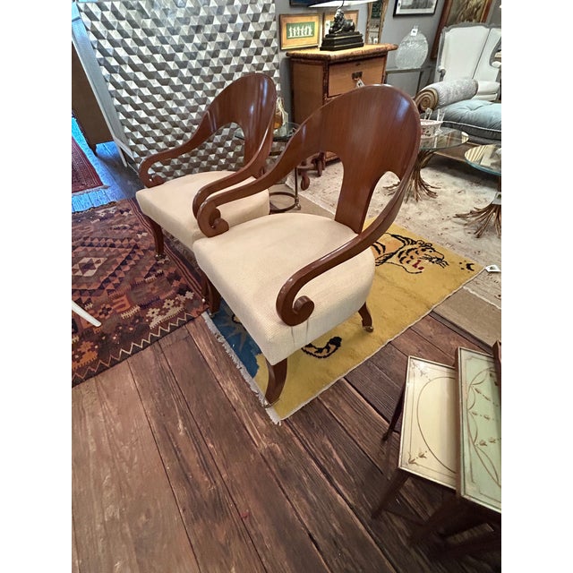 Art Deco Vintage Spoonback Club Chairs For Sale - Image 3 of 11