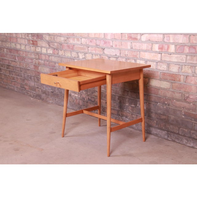 Wood Paul McCobb Planner Group Solid Maple Nightstand, Newly Refinished For Sale - Image 7 of 12