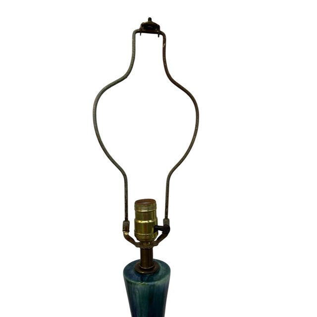 Mid-Century Modern Royal Haeger Green Drip Glaze Lamps - Set of 2 - Working! For Sale - Image 9 of 12