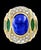 2000 - 2009 18 Carat Blue Sapphire Cabochon and Diamond 18 Karat Gold Ring For Sale - Image 5 of 18