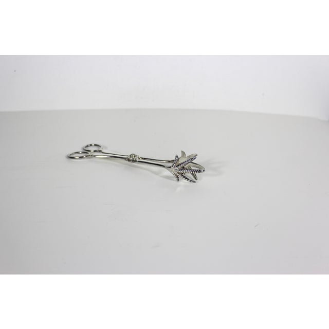English Vintage Silver Bird Claw Sugar or Ice Serving Tongs Bar Cart Styling For Sale - Image 3 of 9