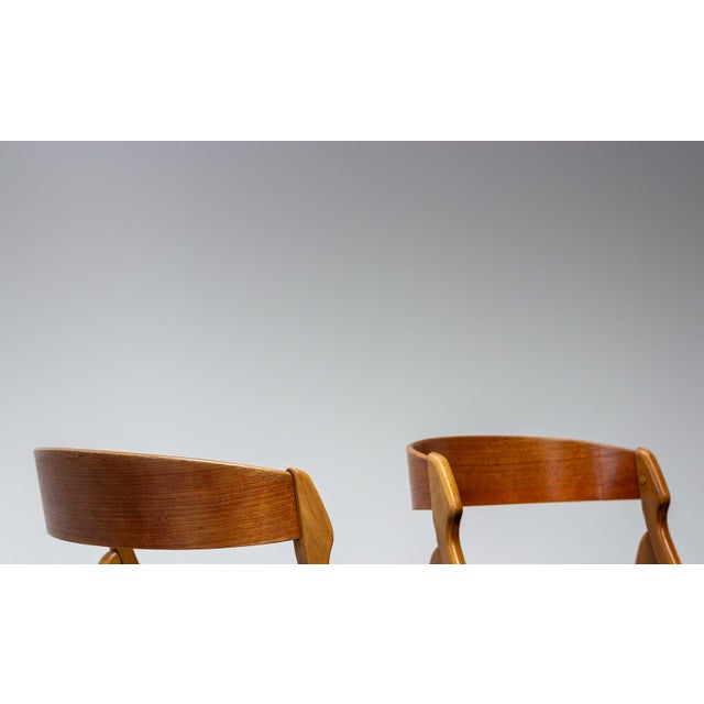 Model 71 Dining Chairs in Teak by Henning Kjærnulf, 1960s, Set of 6 For Sale - Image 3 of 12