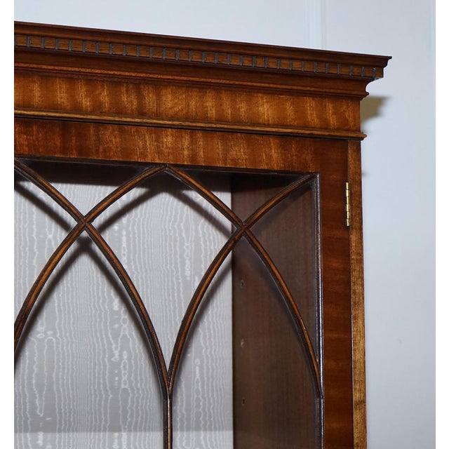 Glass Georgian Style Bookcase with Glass Shelves For Sale - Image 7 of 18