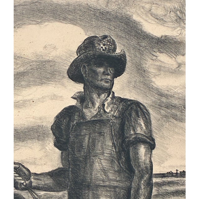 Realism Signed Lithograph of “Our Good Earth” by John Steuart Curry (1897-1946) For Sale - Image 3 of 7