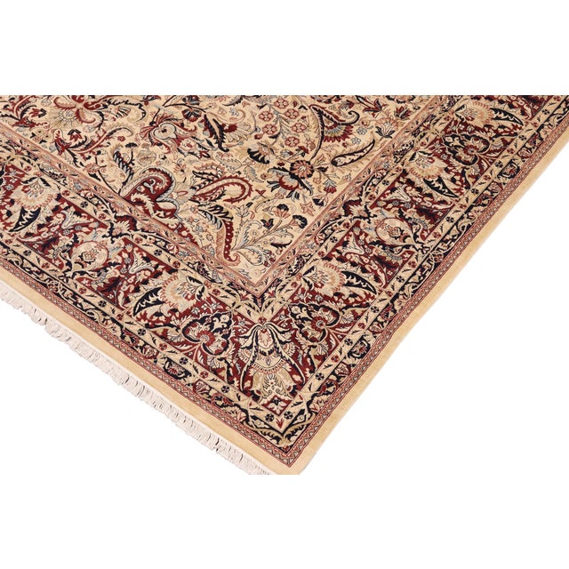 Shabby Chic Art Nouveau Aness Pak-Persian Beige/Rust Wool Rug - 9'11'' X 13'5'' For Sale - Image 3 of 8