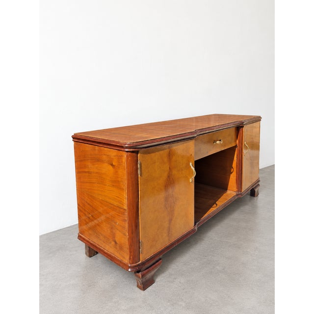 Italian Art Deco Walnut Burl Sideboard, 1930s For Sale - Image 10 of 11