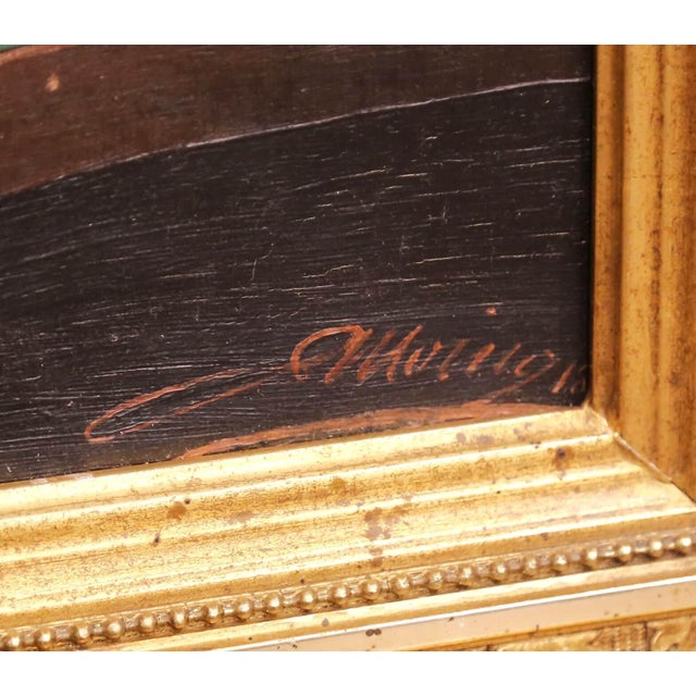 19th Century French Signed Still Life Painting of Playing Cards and Casino Table For Sale - Image 4 of 10