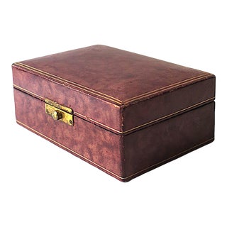 Italian Leather Jewelry Box For Sale
